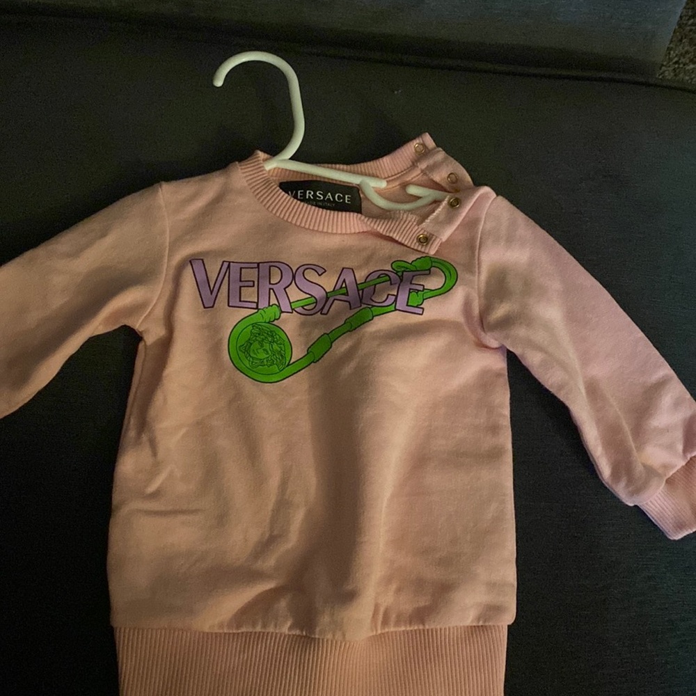 Baby Versace sweater pink 3/6 month
